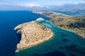 Amazing Kornati Islands national park panoramic aerial view