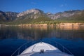 Amazing landscape of Agia Kyriaki beach, Kyparissi Laconia, Peloponnese, Zorakas Bay, Greece in summer view from sea.