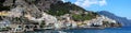 Amazing Landscape - Amalfi Coast super Panoramic view Royalty Free Stock Photo