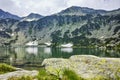 Amazing Landscape of Banderishki Chukar Peak and The Fish Lake, Pirin Mountain Royalty Free Stock Photo