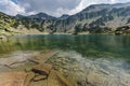 Amazing Landscape of Banderishki Chukar Peak and The Fish Lake, Pirin Mountain Royalty Free Stock Photo