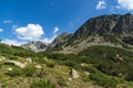 Landscape of Begovitsa River Valley, The Tooth, the dolls and Yalovarnika Peaks, Pirin Mountain, Bulgaria Royalty Free Stock Photo