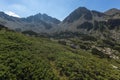 Landscape of Begovitsa River Valley, Yalovarnika and The Tooth peaks, Pirin Mountain, Bulgaria Royalty Free Stock Photo