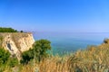 Beautiful view of Stepan Razin rock, Volga river Royalty Free Stock Photo