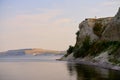 Beautiful view of Stepan Razin rock, Volga river Royalty Free Stock Photo