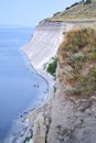 Beautiful view of Stepan Razin rock, Volga river Royalty Free Stock Photo