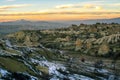 Amazing landscape of the Cappadocia by sunset, Turkey