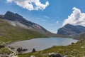 Amazing landscape of the daubensee lake on the Gemmi Pass in Switzerland