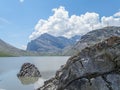 Amazing landscape of Daubensee lake on the Gemmi Pass in Switzerland