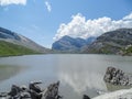 Amazing landscape of Daubensee lake on the Gemmi Pass in Switzerland