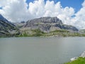 Amazing landscape of Daubensee lake on the Gemmi Pass in Switzerland