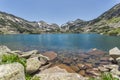 Amazing landscape of Demirkapiyski chuki and Dzhano peaks, Popovo lake, Pirin Mountain Royalty Free Stock Photo