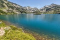 Amazing landscape of Demirkapiyski chuki and Dzhano peaks, Popovo lake, Pirin Mountain Royalty Free Stock Photo