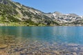 Amazing landscape of Demirkapiyski chuki and Dzhano peaks, Popovo lake, Pirin Mountain Royalty Free Stock Photo