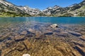 Amazing landscape of Demirkapiyski chuki and Dzhano peaks, Popovo lake, Pirin Mountain Royalty Free Stock Photo