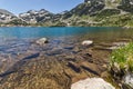 Amazing landscape of Demirkapiyski chuki and Dzhano peaks, Popovo lake, Pirin Mountain Royalty Free Stock Photo