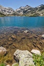 Amazing landscape of Demirkapiyski chuki and Dzhano peaks, Popovo lake, Pirin Mountain Royalty Free Stock Photo