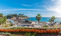 Landscape with El Duque beach at Costa Adeje. Tenerife, Canary Islands, Spain Royalty Free Stock Photo