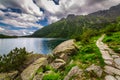 Amazing landscape of the Eye of the Sea Lake in Tatra Mountains, Poland Royalty Free Stock Photo