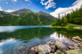 Amazing landscape of the Eye of the Sea Lake in Tatra Mountains, Poland Royalty Free Stock Photo