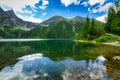 Amazing landscape of the Eye of the Sea Lake in Tatra Mountains, Poland Royalty Free Stock Photo