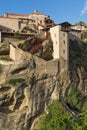 Amazing Landscape of Holy Monastery of Great Meteoron in Meteora, Greece Royalty Free Stock Photo