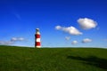 Amazing landscape with lighthouse, Plymouth, UK Royalty Free Stock Photo