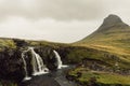 amazing landscape with majestic scenic waterfall