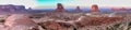 Amazing landscape of Monument Valley at sunset, Navajo tribal park Royalty Free Stock Photo