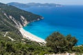 Landscape of Myrtos beach, Kefalonia, Ionian islands, Greece Royalty Free Stock Photo