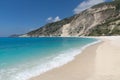 Landscape of Myrtos beach, Kefalonia, Ionian islands, Greece Royalty Free Stock Photo