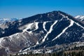 Amazing landscape at Park City Canyons Ski Area in Utah. Royalty Free Stock Photo