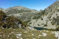 Amazing landscape with Polezhan peak and Prevalski lakes, Pirin Mountain Royalty Free Stock Photo