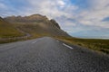 Amazing landscape on the road in the East Fjords in Iceland Royalty Free Stock Photo