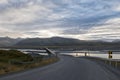 Amazing landscape on the road in the East Fjords in Iceland Royalty Free Stock Photo