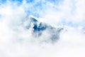 Amazing landscape of rocky mountains and blue sky, Caucasus, Russia Royalty Free Stock Photo