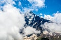 Amazing landscape of rocky mountains and blue sky, Caucasus, Russia Royalty Free Stock Photo