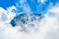 Amazing landscape of rocky mountains and blue sky, Caucasus, Russia Royalty Free Stock Photo