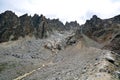 Amazing landscape of rocky mountains and blue sky, Caucasus, Russia Royalty Free Stock Photo