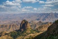 Amazing landscape in the Simian mountains, Ethiopia. Royalty Free Stock Photo