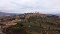 Amazing landscape in small villages in Tuscany Royalty Free Stock Photo