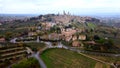 Amazing landscape in small villages in Tuscany Royalty Free Stock Photo