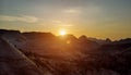 Amazing landscape sunset on Canyon Overlook, Zion National Park, Utah Royalty Free Stock Photo