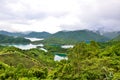 Amazing landscape by Thousand Island Lake and Pinglin Tea Plantation close to Taipei, Taiwan. Taiwanese landscape. Chinese Royalty Free Stock Photo