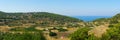 Amazing landscapes on the coast of Aegean Sea. island Rhodes, Greece Royalty Free Stock Photo