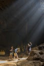 Light shine through in Khao Luang Cave in Phetchaburi , Thailand.