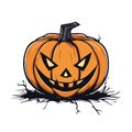 Amazing and lovely Halloween Pumpkin vector art Royalty Free Stock Photo