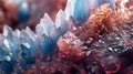 Amazing macro closeup of geometric crystal structure - generative AI, AI generated