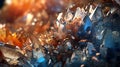 Amazing macro closeup of geometric crystal structure - generative AI, AI generated