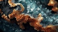 Amazing macro closeup of geometric crystal structure - generative AI, AI generated
